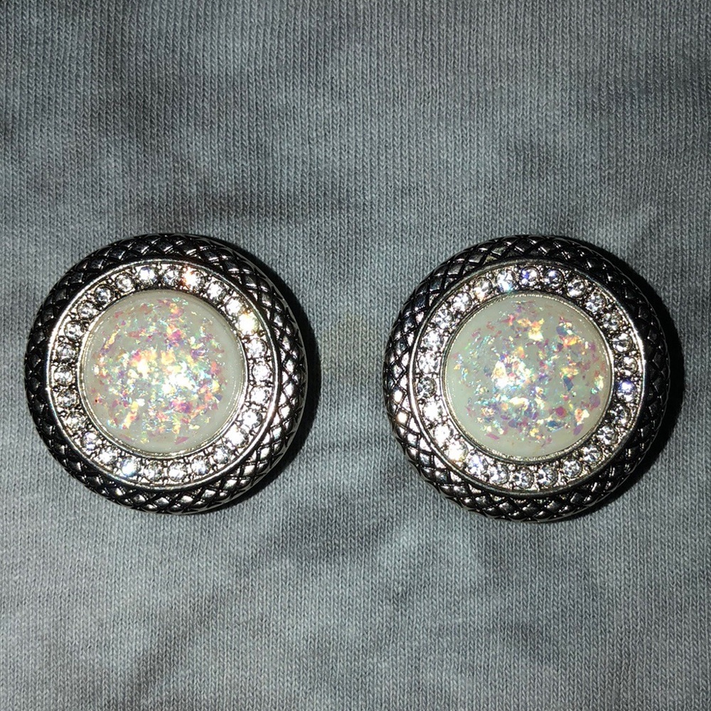 Stainless steel Opal CZ gem